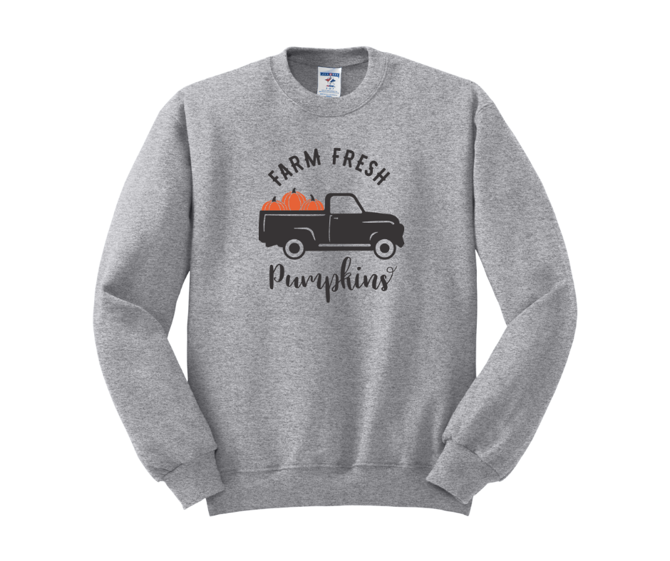 Farm Fresh Harvest Crewneck Sweatshirt, Fall Sweatshirt, Autumn Sweatshirt, Pumpkin Sweatshirt, Women's Sweatshirt