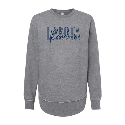Lakota (RAS-64) Design on Women's Weekend Fleece Crewneck Sweatshirt (LAT3525)