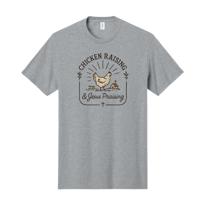 Chicken Raising & Jesus Praising Shirt, Christian Shirt, Christian Sweatshirt, Chicken Sweatshirt, Farm Shirt