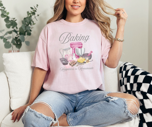 Baking Shirt, Happiness is Homemade Shirt, Women's Shirt
