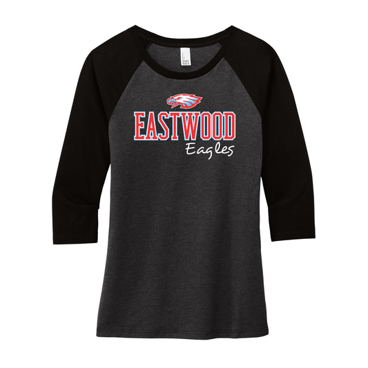 Eastwood (EWAS-05) Design on District Women’s Perfect Tri 3/4-Sleeve Raglan (DM136L)