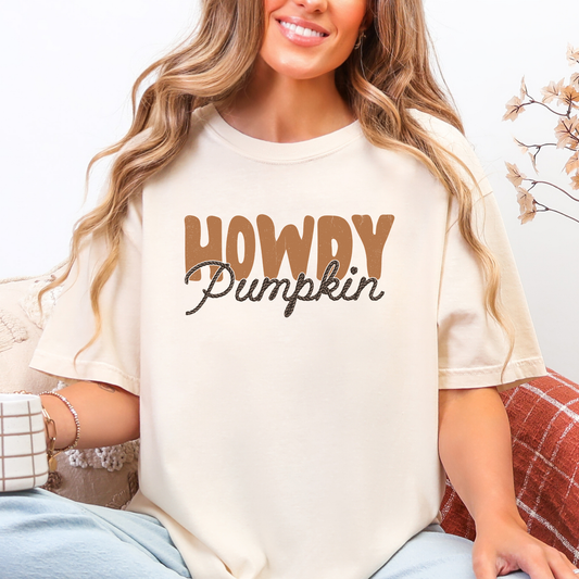 Howdy Pumpkin Shirt, Western Shirt, Farmer Shirt, Fall Shirt