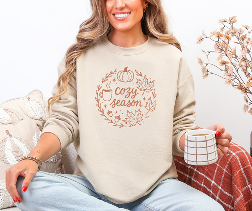 Cozy Season Crewneck Sweatshirt, Fall Sweatshirt, Autumn Sweatshirt, Women's Sweatshirt