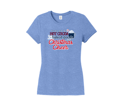 Fueled By Hot Cocoa Baked Goods and Christmas Cheer, Winter Shirt, Winter Sweatshirt, Christmas Shirt, Christmas Sweatshirt