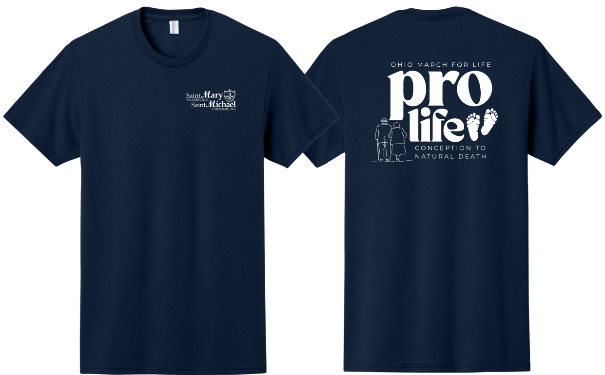 St. Mary & St. Michael Ohio March for Life Basic Short Sleeve T-Shirt