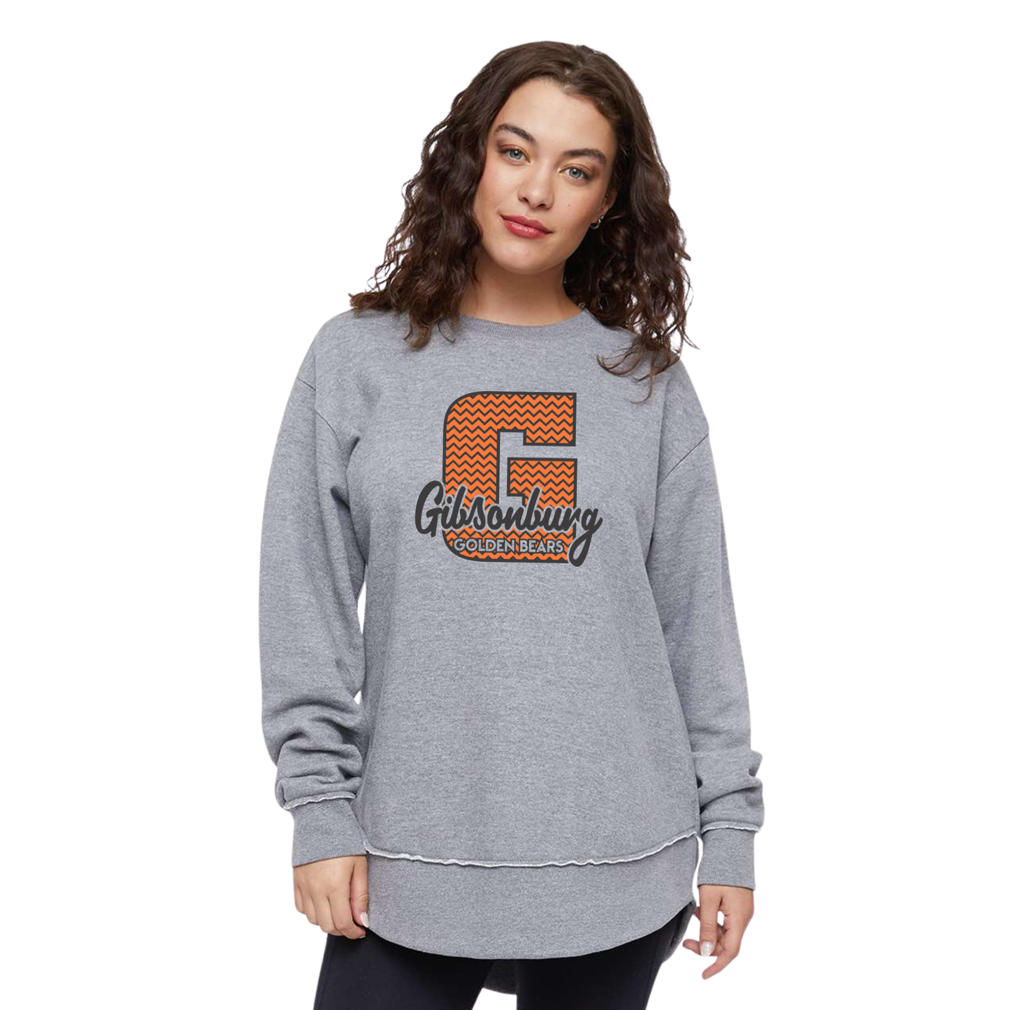 Gibsonburg (GBAS-06) Design on Women's Weekend Fleece Crewneck Sweatshirt (LAT3525)