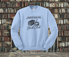Members only Antisocial Book Club Crewneck Sweatshirt, Book Crewneck Sweatshirt, Book Lover Crewneck Sweatshirt