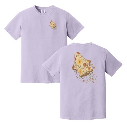 Floral Ghost Shirt, Fall Shirt, Halloween Shirt, Summerween Shirt, Summer Shirt, Women's Shirt