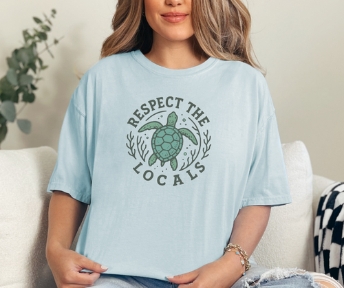 Respect the Locals Shirt, Ocean Shirt, Turtle Shirt (1717)