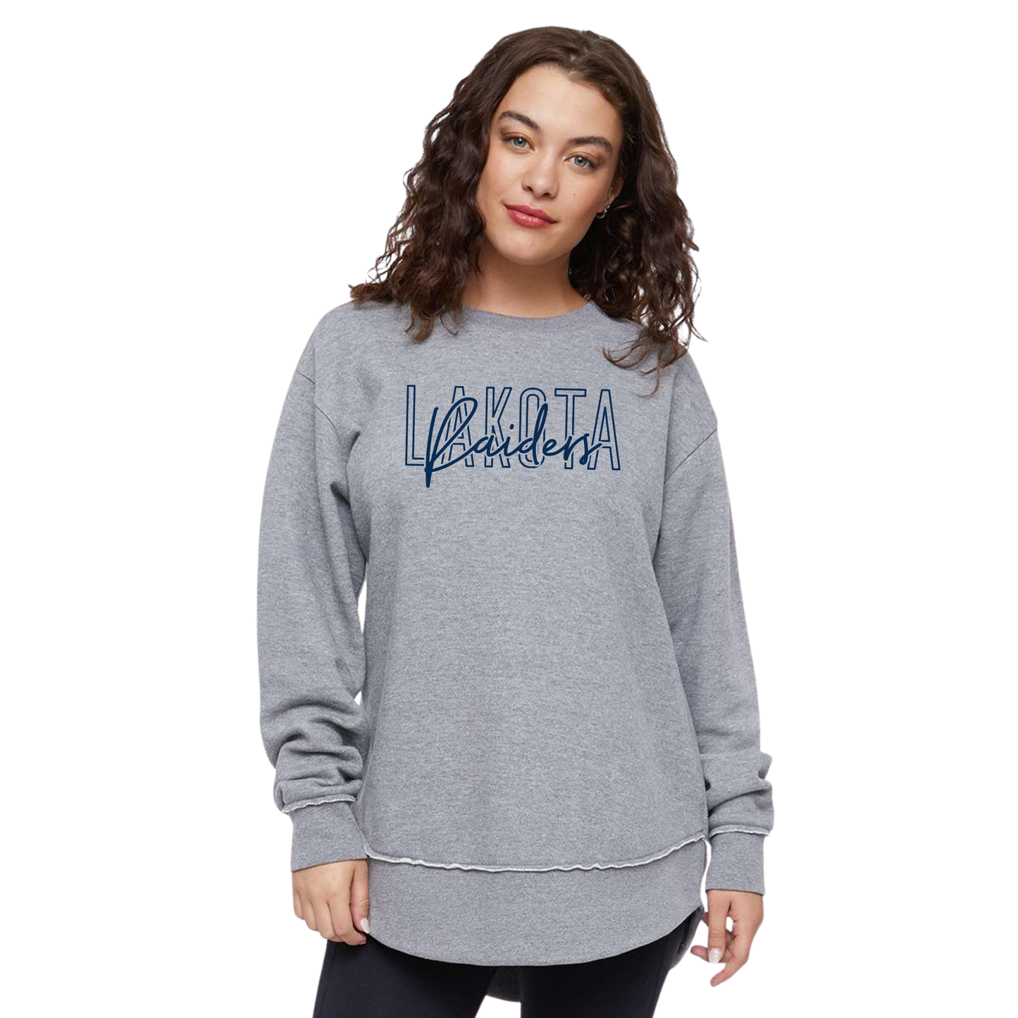 Lakota (RAS-64) Design on Women's Weekend Fleece Crewneck Sweatshirt (LAT3525)