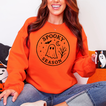Spooky Season Sweatshirt, Halloween Sweatshirt, Ghost Sweatshirt, Bat Sweatshirt