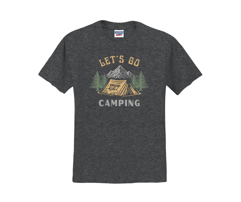Let's Go Camping, Camping Shirt, Nature Shirt, Tent Camping Shirt (29M)