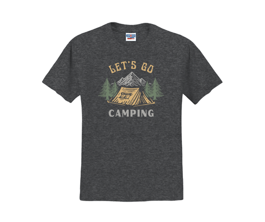Let's Go Camping, Camping Shirt, Nature Shirt, Tent Camping Shirt (29M)