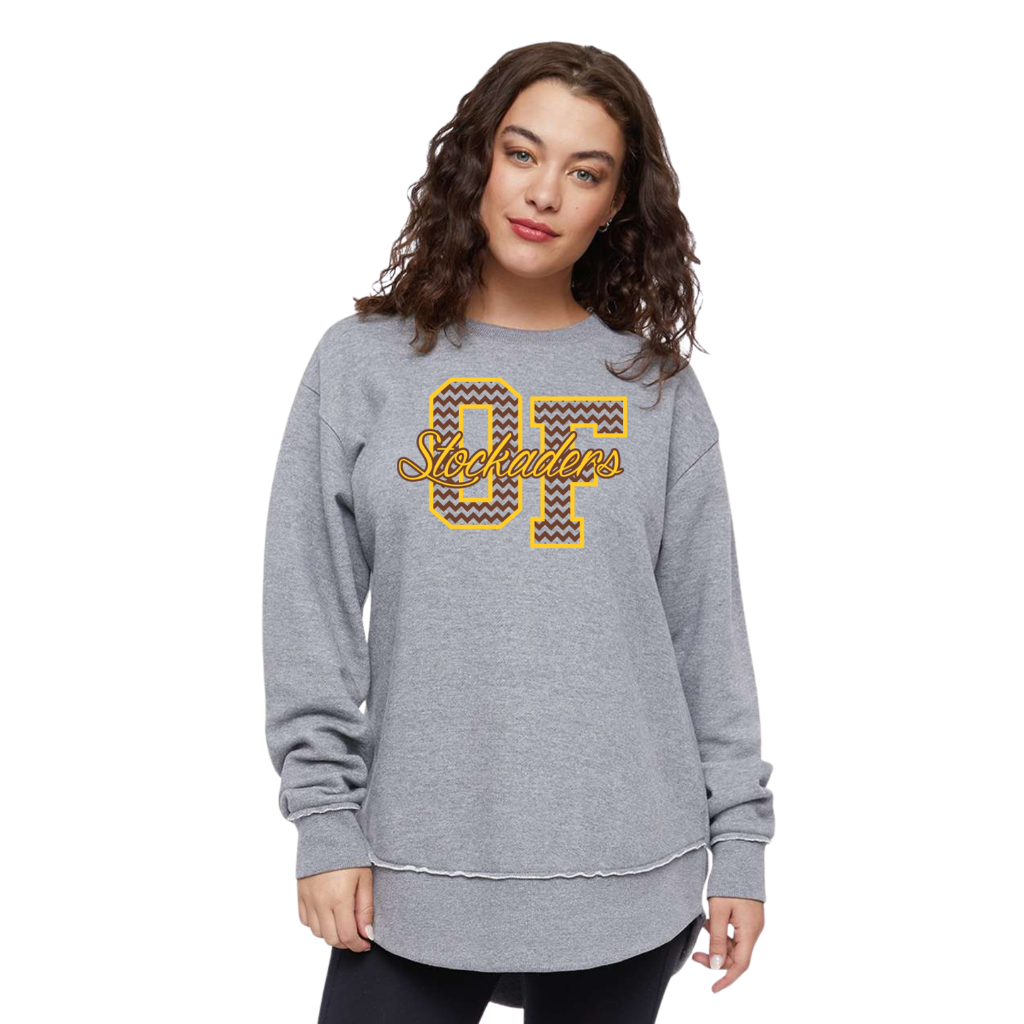 Old Fort (OFAS-06) Design on Women's Weekend Fleece Crewneck Sweatshirt (LAT3525)