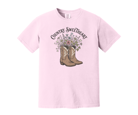 Country Sweetheart Shirt, Western Shirt, Cowboy Shirt, Cowgirl Shirt, Cowboy Boots Shirt, Cowgirl Boots Shirt (1717)
