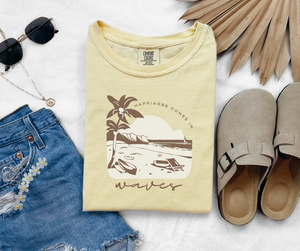 Happiness Comes in Waves Shirt, Ocean Shirt (1717)