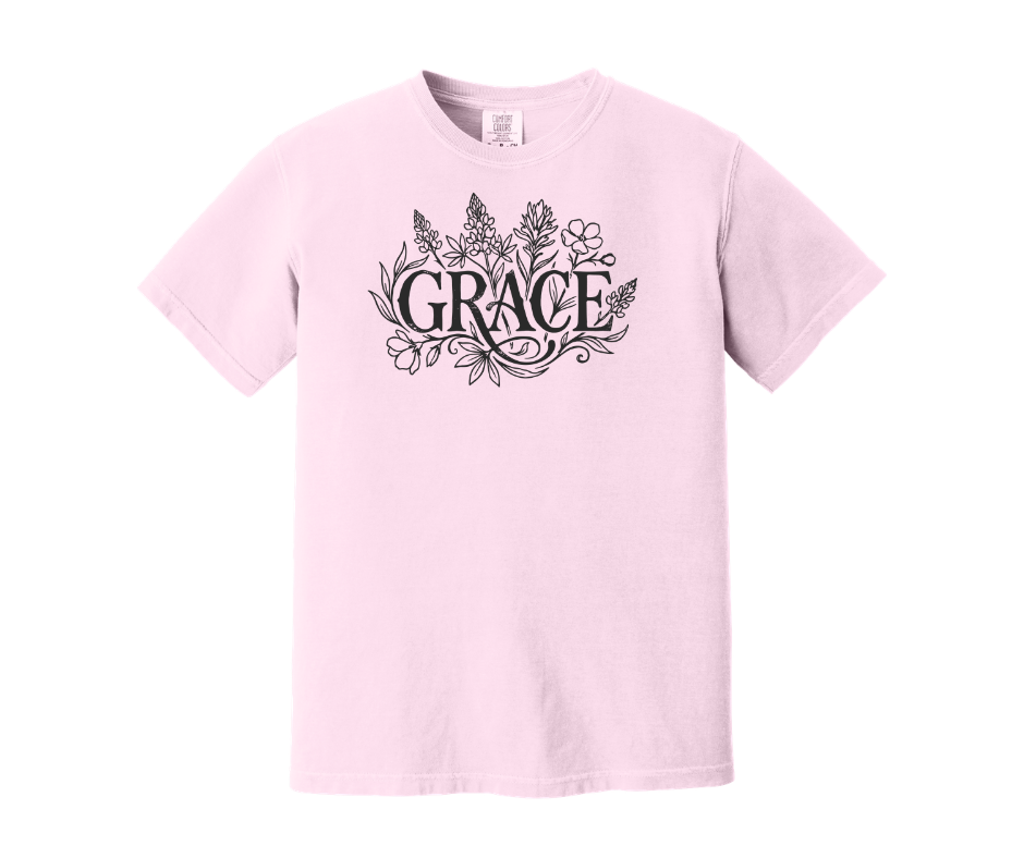 Grace Shirt, Christian Shirt, Floral Shirt (1717)