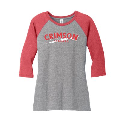 SJCC/BHCS (SJAS-14) Design on District Women’s Perfect Tri 3/4-Sleeve Raglan (DM136L)