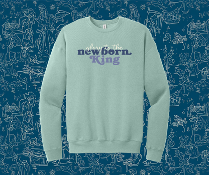 Glory to the Newborn King Sweatshirt, Christmas Sweatshirt, Christian Sweatshirt