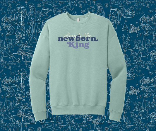 Glory to the Newborn King Sweatshirt, Christmas Sweatshirt, Christian Sweatshirt