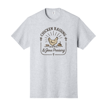 Chicken Raising & Jesus Praising Shirt, Christian Shirt, Christian Sweatshirt, Chicken Sweatshirt, Farm Shirt