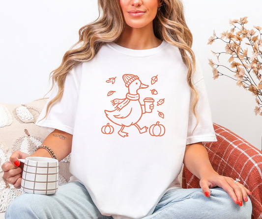 Fall Goose Shirt, Fall Shirt, Autumn Shirt (1717)