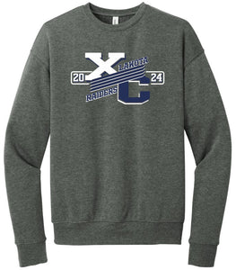 2024 Lakota Cross Country Unisex Drop Shoulder Fleece Crewneck Sweatshirt (3945) deep heather