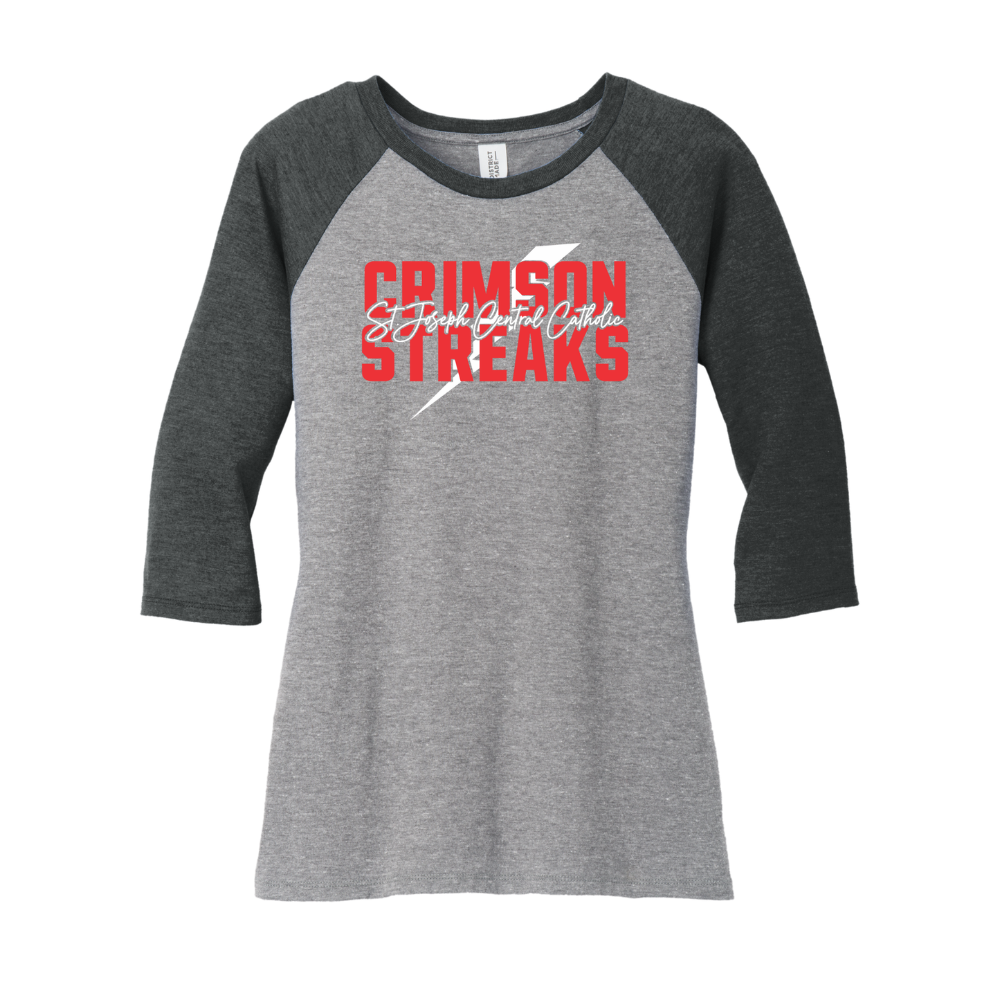 SJCC/BHCS (SJAS-25) Design on District Women’s Perfect Tri 3/4-Sleeve Raglan (DM136L)