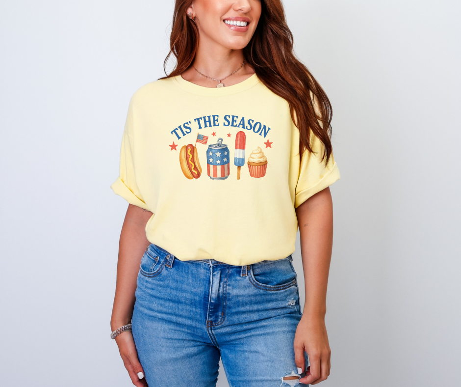 Patriotic Tis' The Season Shirt, USA Shirt, 4th of July Shirt (1717)