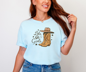 Lets Go Girls Shirt, Cowgirl Shirt, Western Shirt, Cowboy Shirt (1717)