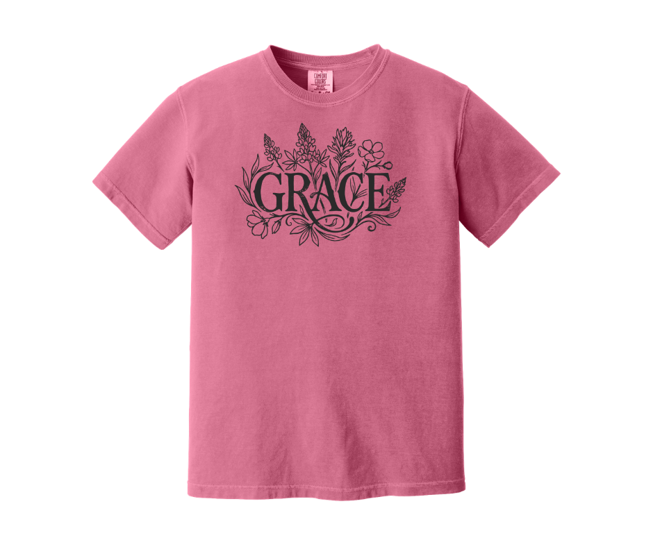 Grace Shirt, Christian Shirt, Floral Shirt (1717)