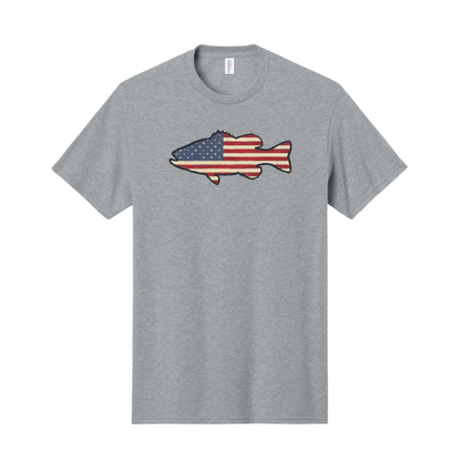American Flag Bass Shirt, Fishing Shirt, Fishing Sweatshirt, USA Shirt, USA Sweatshirt, Patriotic Shirt