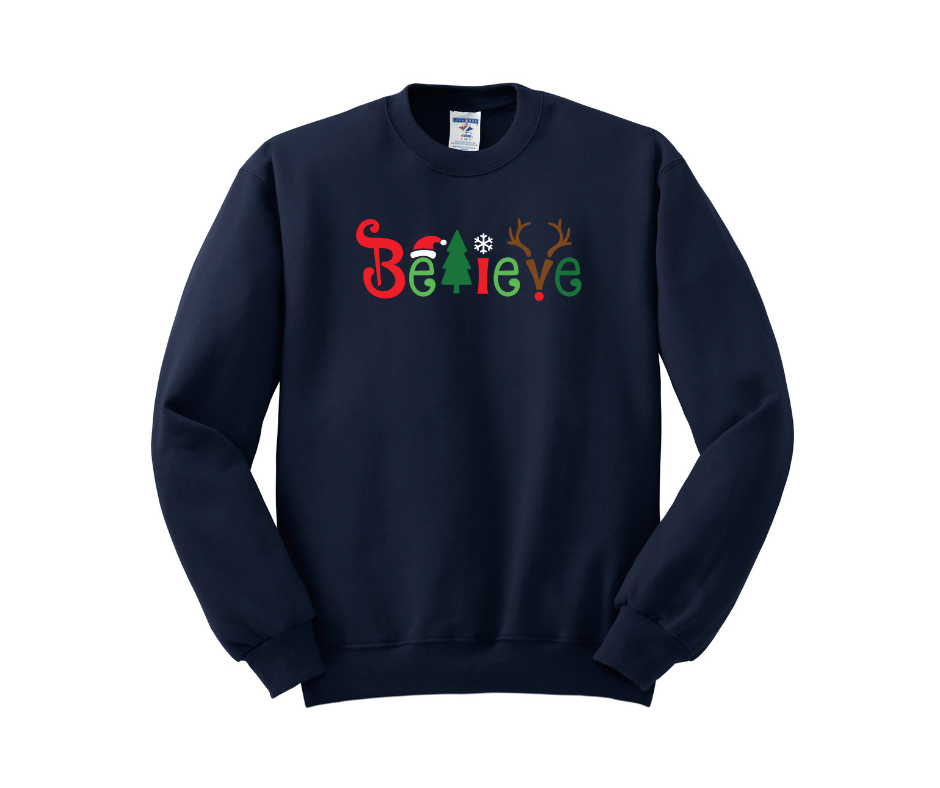 Believe Shirt, Believe Sweatshirt, Christmas Shirt, Christmas Sweatshirt