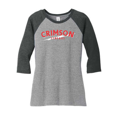 SJCC/BHCS (SJAS-14) Design on District Women’s Perfect Tri 3/4-Sleeve Raglan (DM136L)