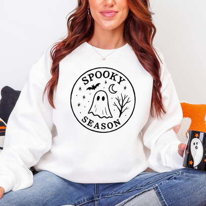 Spooky Season Sweatshirt, Halloween Sweatshirt, Ghost Sweatshirt, Bat Sweatshirt