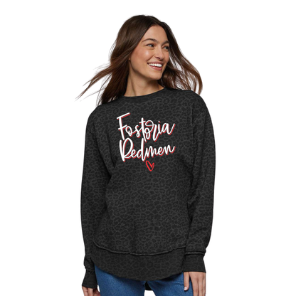 Fostoria (FOS-03) Design on Women's Weekend Fleece Crewneck Sweatshirt (LAT3525)