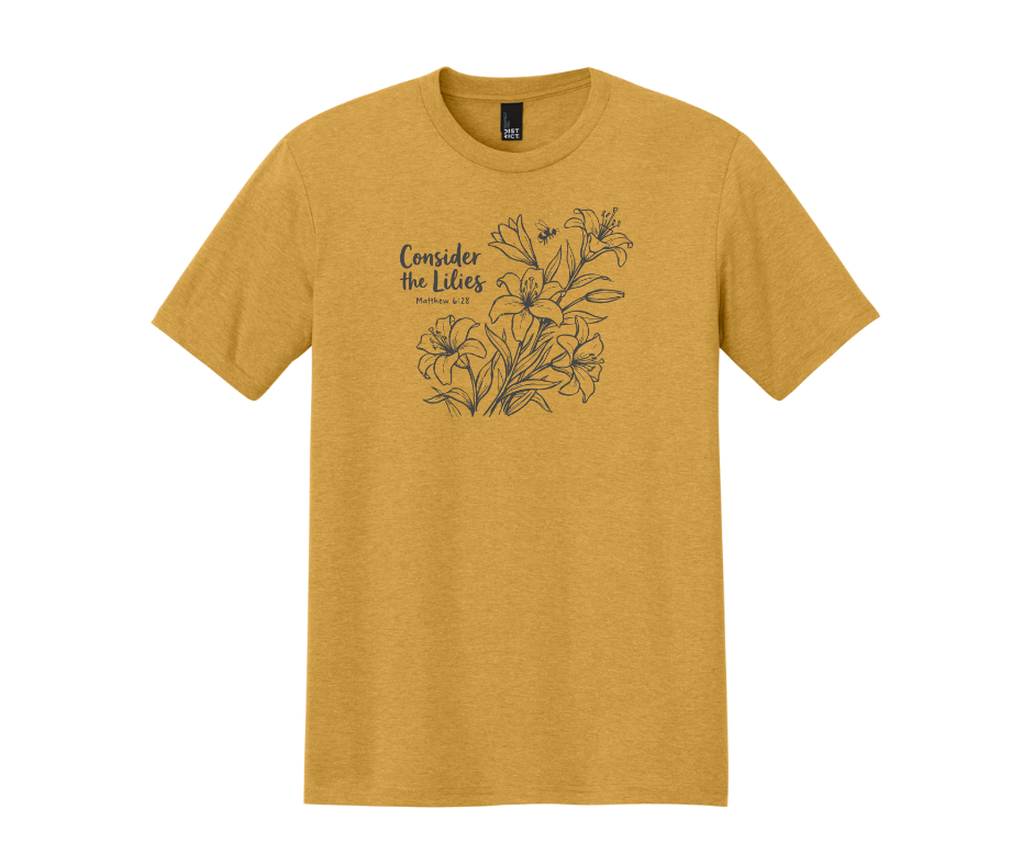Consider the Lilies Matthew 6:28 Shirt, Spring Shirt, Christian Shirt, Women's Shirt, Faith Shirt