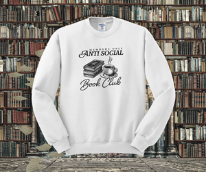 Members only Antisocial Book Club Crewneck Sweatshirt, Book Crewneck Sweatshirt, Book Lover Crewneck Sweatshirt