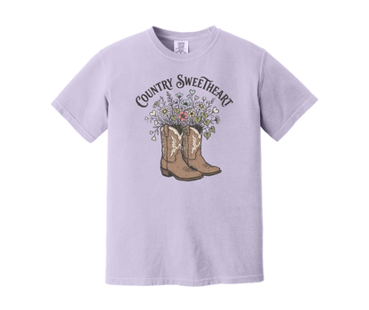 Country Sweetheart Shirt, Western Shirt, Cowboy Shirt, Cowgirl Shirt, Cowboy Boots Shirt, Cowgirl Boots Shirt (1717)