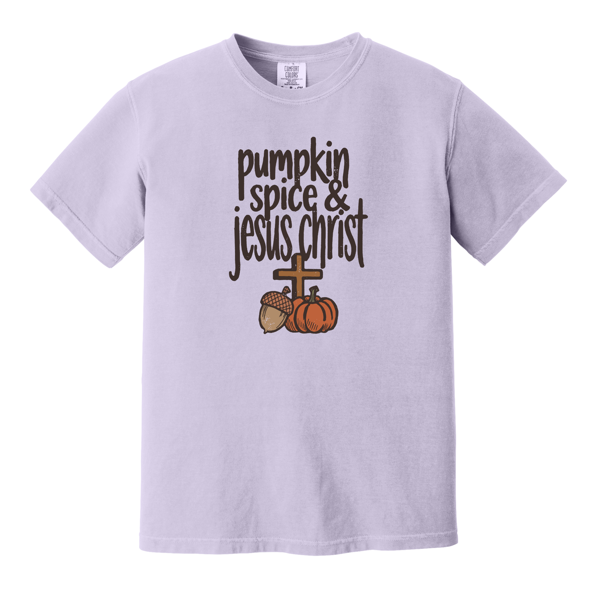 Pumpkin Spice & Jesus Christ Comfort Colors Shirt, Fall, Christian, Jesus, Pumpkin, Autumn