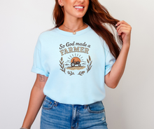 So God Made A Farmer Shirt, Farm Shirt, Christian Shirt, Women's Shirt (1717)