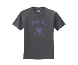 I'm a Nightmare Before Coffee Shirt, Coffee Shirt, Halloween Shirt (29M)