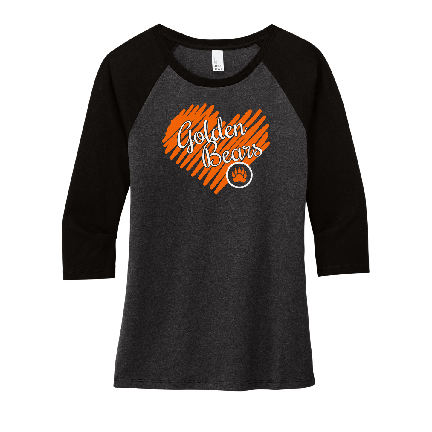 Gibsonburg (GBAS-07) Design on District Women’s Perfect Tri 3/4-Sleeve Raglan (DM136L)