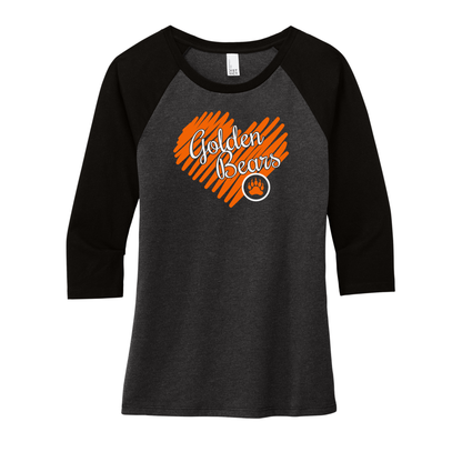Gibsonburg (GBAS-07) Design on District Women’s Perfect Tri 3/4-Sleeve Raglan (DM136L)
