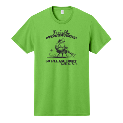 Probably Overstimulated So Please Don't Talk to Me Shirt, Funny Shirt, Antisocial Shirt