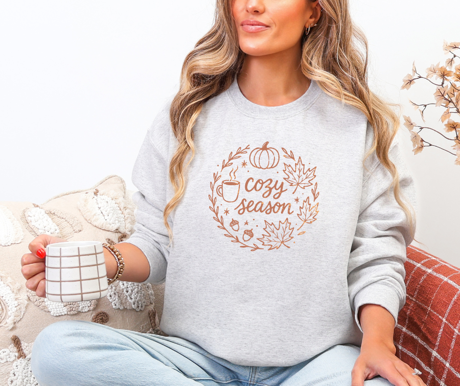 Cozy Season Crewneck Sweatshirt, Fall Sweatshirt, Autumn Sweatshirt, Women's Sweatshirt