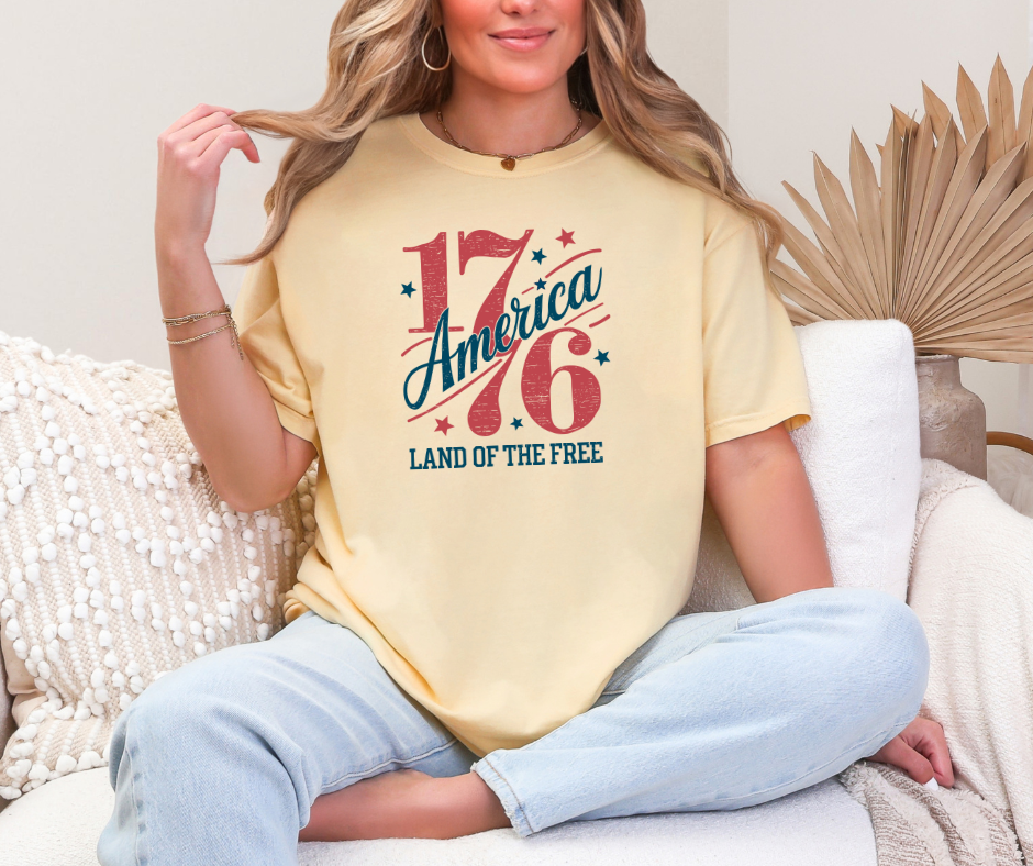1776 America Land of the Free Shirt, Patriotic Shirt, USA Shirt, America Shirt (1717)