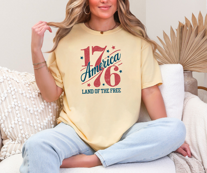 1776 America Land of the Free Shirt, Patriotic Shirt, USA Shirt, America Shirt (1717)