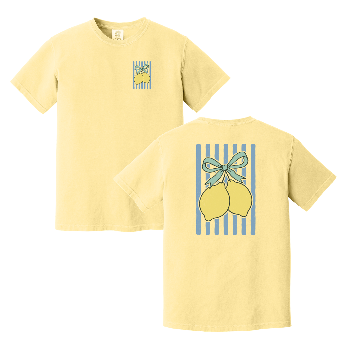 Lemon Shirt, Coquette Bow Shirt, Summer Shirt, Women's Shirt