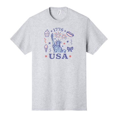 1776 Shirt, Coquette America Shirt, USA Shirt, Patriotic Shirt